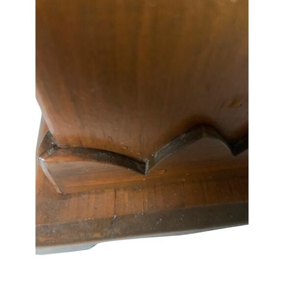 Vintage 1970s Handmade Wood Recipe Box Castlecore Signed - Picture 8 of 10